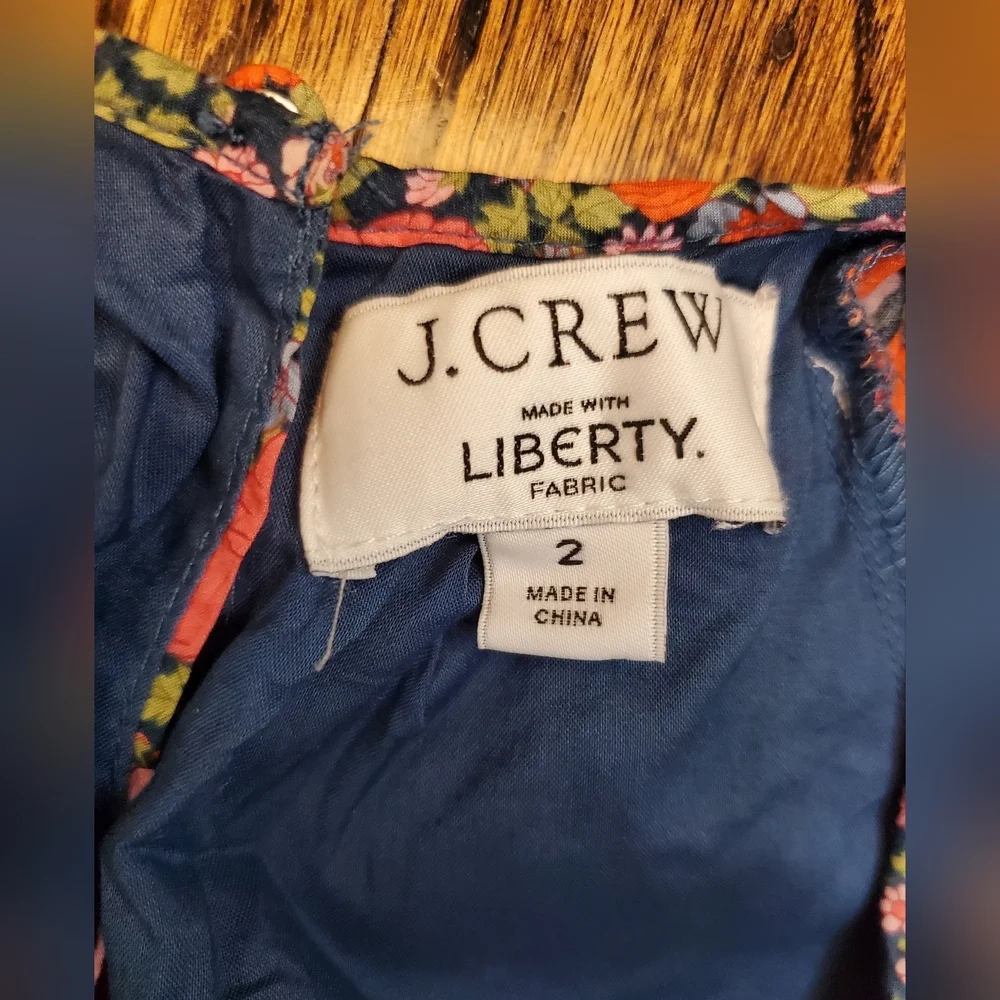 J. Crew Side-Cutout Organic Cotton Dress In Liberty Meadow Song Fabric Floral